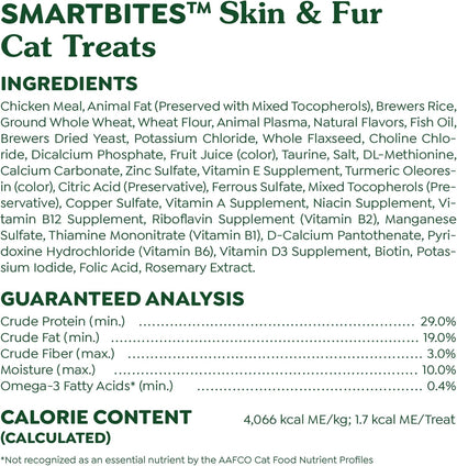 Feline SMARTBITES Healthy Skin and Fur, Chicken and Salmon Flavors, All Bag Sizes