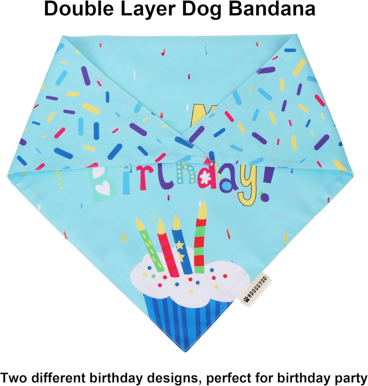 Dog Birthday Bandana Scarf and Dog Girl Boy Birthday Party Hat with Cute Dog Bow Tie Collar for Small Medium Dog Pet